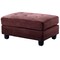 Contemporary Home Living Upholstered Tufted Ottoman - 38" - Brown
